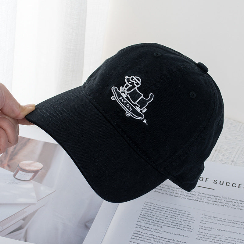 Wholesale Cute Skateboard Puppy Baseball Cap Soft Top Sunshade Hat